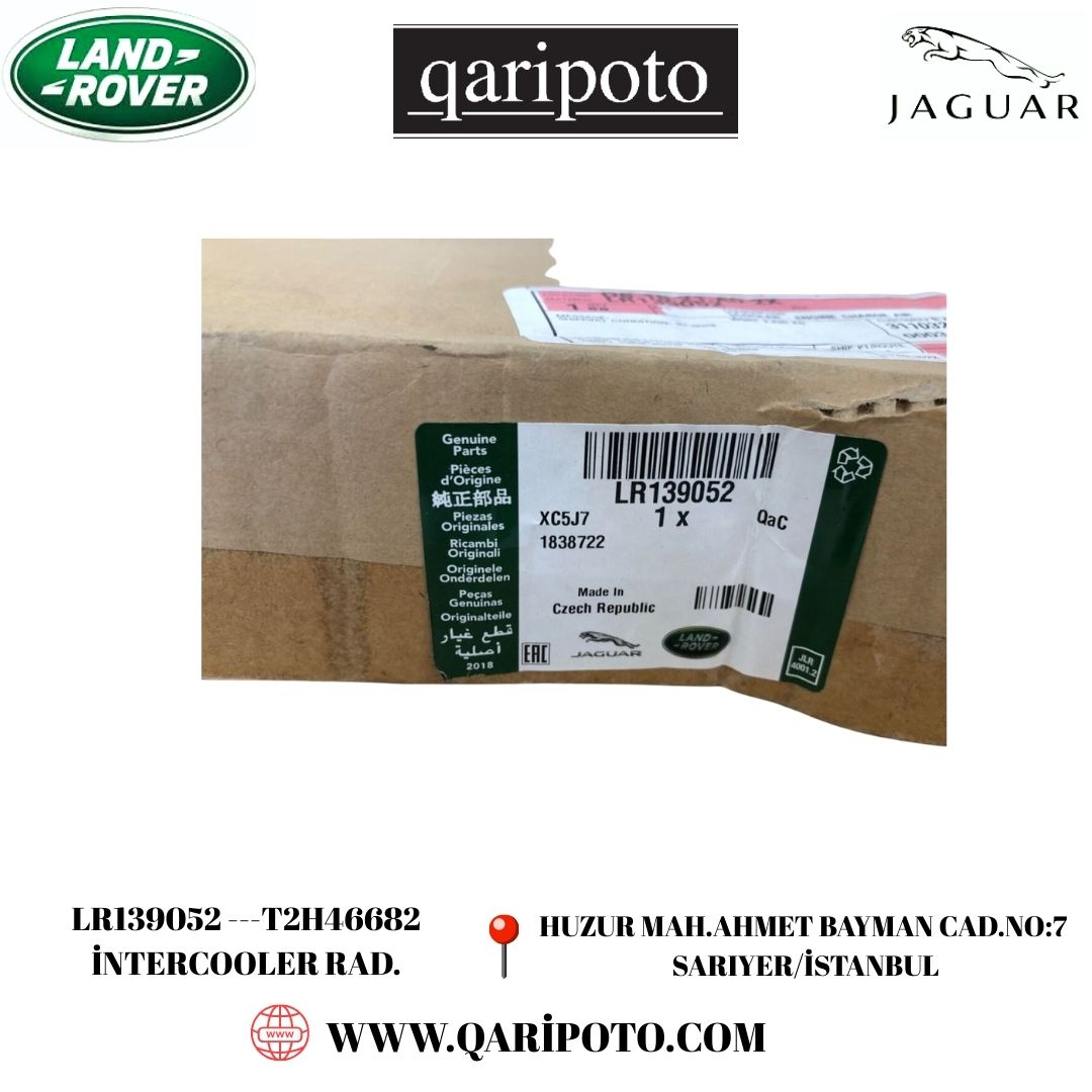 İNTERCOOLER TURBO YAĞ SOĞUTUCU  LR139052 --- T2H46682